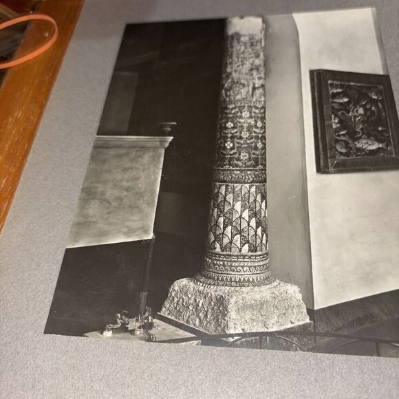 Vintage Pompeii Forum Column & Capital Mounted Roman Architecture Photo - Picture 2 of 4